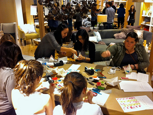 Etsy at West Elm: Craftiness going on